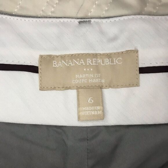 BANANA REPUBLIC Light Grey Stretchy Classic MARTIN Trouser Pants Size 6 - Picture 9 of 11